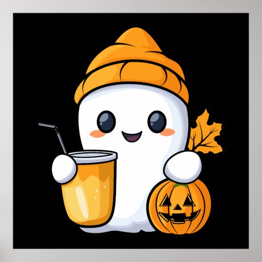 チル幽霊ウォームコーヒーコージー秋 ポスター (正面)
