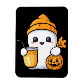 チル幽霊ウォームコーヒーコージー秋 マグネット (縦)