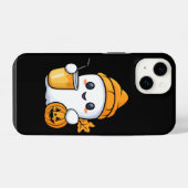 チル幽霊ウォームコーヒーコージー秋 iPhoneケース (裏面横)