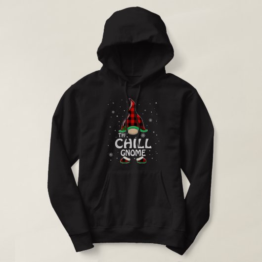 チル格言バッファロープレイドマッチングファミリークリスマ パーカ (デザイン正面)