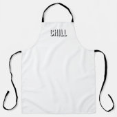 チル白黒モダンタイポグラフィおもしろいグリルBBQ エプロン (正面)
