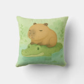 チル&キュートカピバラクロコダイルライダー装飾用クッション クッション (裏面)