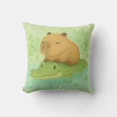 チル&キュートカピバラクロコダイルライダー装飾用クッション クッション (正面)