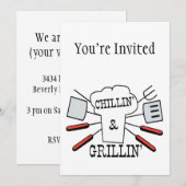 チル＆グリル BBQ 楽しみ 招待状 (正面/裏面)