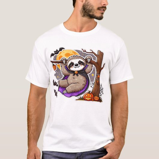 チル スリルズ ハロウィン ナマケモノ オーバーサイズ Tシャツ (正面)