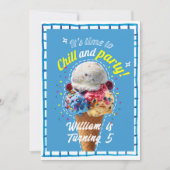 チル&パーティーアイスクリーム誕生日 招待状 (正面)