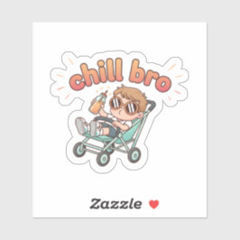 チル・ブロ・ファニーベイビーステッカー – サングラスのおしゃれな幼児 シール