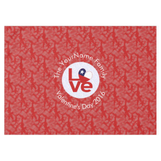 チレ 赤いLOVE フラグ オーダーメイド テーブルクロス