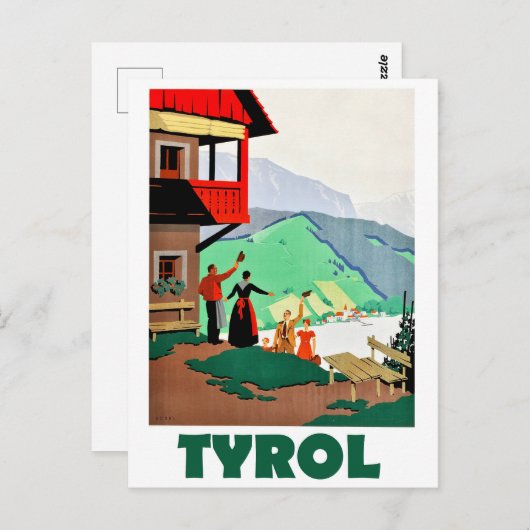 チロルは暖かい歓迎を受けた。 ポストカード (正面/裏面)