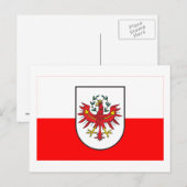 チロル国旗、オーストリア ポストカード (正面/裏面)