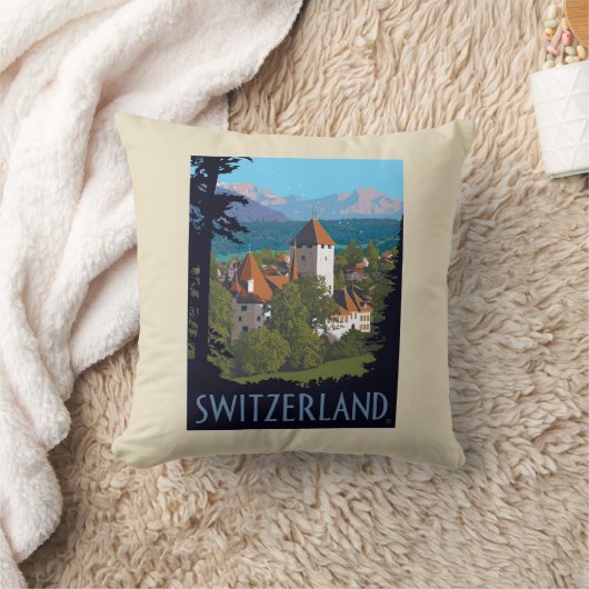 チロン城 | スイス クッション (ブランケット)