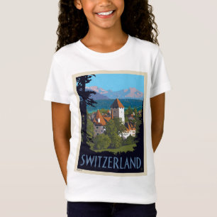 チロン城 スイス Tシャツ