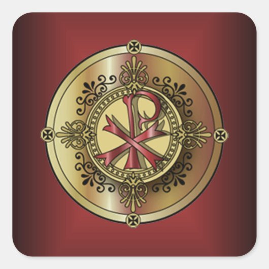 チロー・モノグラム～キリスト教のシンボルP&X スクエアシール (正面)