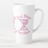 チロ クロス ピンク カスタマイズ カフェラテマグ (右)