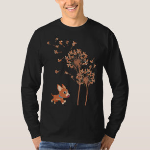 チワおもしろいホアタンデリオンフラワーキュートチワおもしろいワ Tシャツ