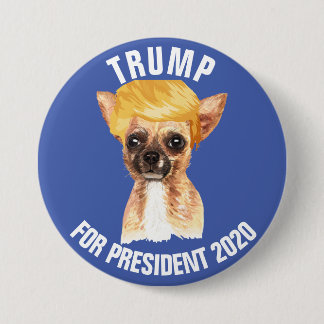 チワおもしろいホアトランプ運動 缶バッジ
