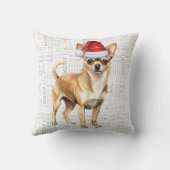 チワおもしろいホアドッグウォーターカラークリスマス クッション (裏面)
