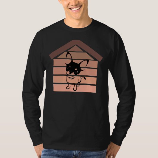 チワおもしろいホアドッグ Tシャツ (正面)