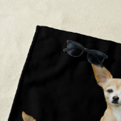 チワおもしろいワドッグカウトタンホワイトサイケデリック ビーチタオル (インサイチュ)