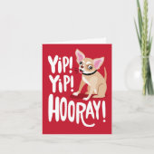 チワおもしろいワ誕生日 カード (正面)