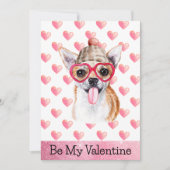 チワおもしろいワI Woof You Dog Valentine's Day シーズンカード (正面)