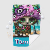 チワお洒落ホアドグヤシの木パーソナライズされた ゴルフタオル (インサイチュ)