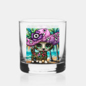 チワお洒落ホアドッグオンバケーションパームツリーズ ウイスキーグラス (裏面)