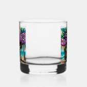 チワお洒落ホアドッグオンバケーションパームツリーズ ウイスキーグラス (左)