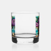 チワお洒落ホアドッグオンバケーションパームツリーズ ウイスキーグラス (右)