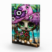 チワお洒落ホアドッグオンバケーションパームツリーズ フォトブロック (右)