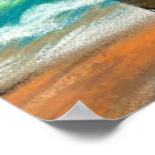 チワお洒落ホアドッグオンバケーションパームツリーズ ポスター (角)