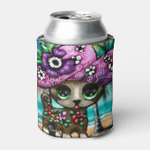 チワお洒落ホアドッグオンバケーションパームツリーズ 缶クーラー (缶正面)