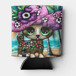 チワお洒落ホアドッグオンバケーションパームツリーズ 缶クーラー