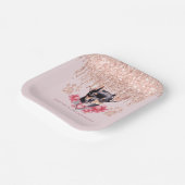 チワエレガントワとグリッター誕生日パーティー ペーパープレート (傾斜あり)