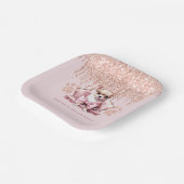 チワエレガントワとグリッター誕生日パーティー ペーパープレート (傾斜あり)