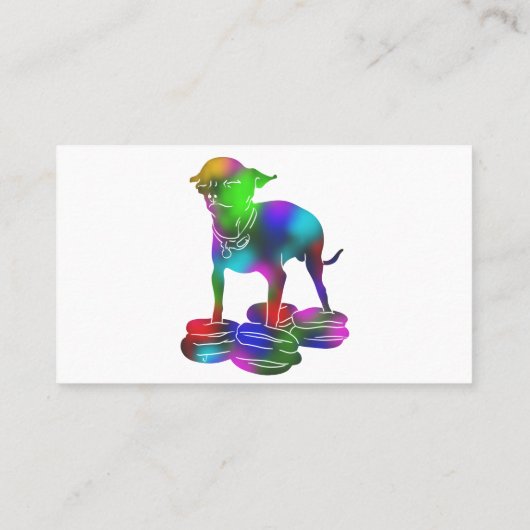 チワカラフルフアハンバ飛んでいるグ 名刺 (裏面)