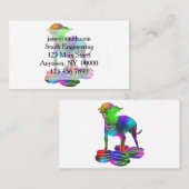 チワカラフルフアハンバ飛んでいるグ 名刺 (正面/裏面)