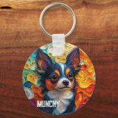 チワカラフルホアドッグポートレート キーホルダー (裏面)
