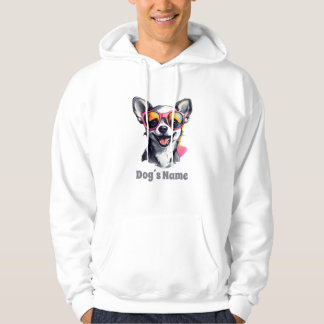 チワクールワ犬とサングラス パーカ
