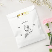 チワスタイリッシュワパーソナライズされた：ラインアートデコール フェイバーバッグ (封をした状態)