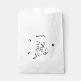 チワスタイリッシュワパーソナライズされた：ラインアートデコール フェイバーバッグ