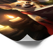 チワハスクリスマスカロリングフェスティバルホリデイ ポスター (角)