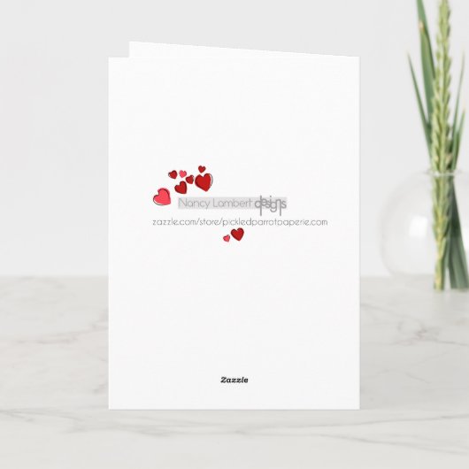 チワハ犬のバレンタインカードがビスケットを愛 シーズンカード (裏面)