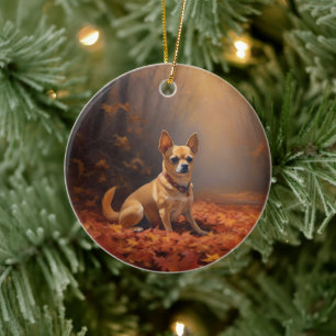 チワフアイン紅葉秋 セラミックオーナメント