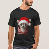 チワフアウィズサンタハットクリスマスクリスマス犬のオーナー Tシャツ (正面)