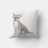 チワフアウォーターカラーアート絵画ズ クッション (裏面)