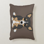 チワフアキュートトリカラーチワフアブラウン アクセントクッション (正面(垂直))