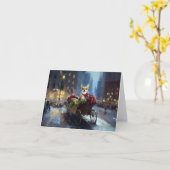 チワフアクリスマスフェスティバルシーズン カード (黄色い花)