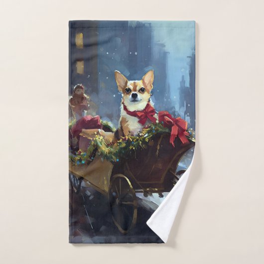 チワフアクリスマスフェスティバルシーズン バスタオルセット (ハンドタオル)