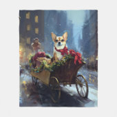 チワフアクリスマスフェスティバルシーズン フリースブランケット (正面)